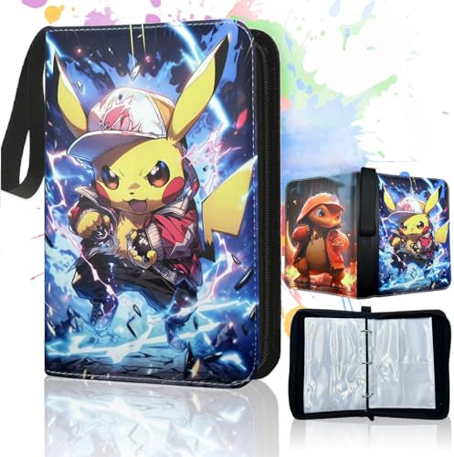 HTTMTTS 2025 Nouveau Classeur Carte Grande,65 Pages 520 Pochettes pour Cartes Amovibles,Cuir PU imperméable,Livre à Collectionner pour Enfants ((Albums pour Cartes à Collectionner 2)