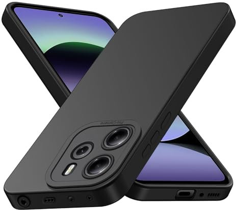 Tenphone Coque pour Xiaomi Redmi Note 14 5G (Pas pour 4G), Housse Etui de Protection en Silicone Souple, Cover Antichoc avec Protege de Camera, Pochette Compatible avec TPU (Noir, Redmi Note 14 5G)