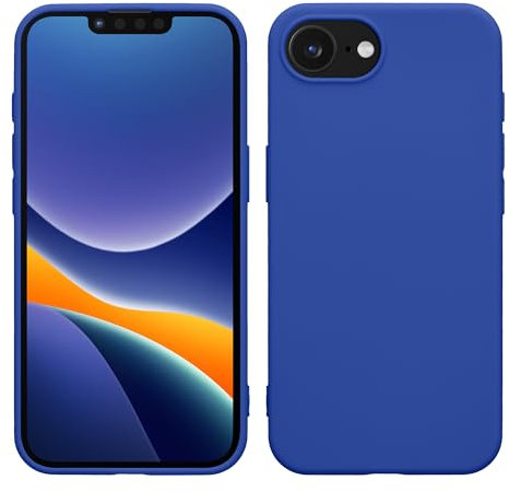 kwmobile Custodia Compatibile con Apple iPhone 16e Cover - Back Case per Smartphone in Silicone TPU - Protezione Gommata - blu baltico
