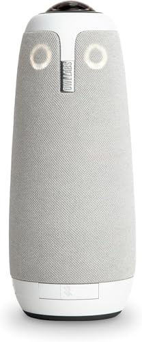 Owl Labs Meeting Owl 3-360° 1080p FullHD Video Conferencing Camera, AI Speaker-Tracking, 18ft Mic Pickup - Certified for Teams, Supports Zoom, Google Meet & More - Easy Plug & Play Setup (Renewed)