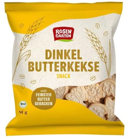Rosengarten Dinkel Butterkekse Snack, 80g (2)