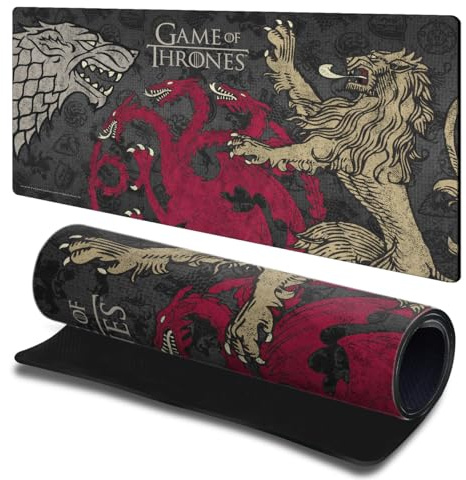 Head Case Designs Officially Licensed HBO Game of Thrones Stark, Targaryen, Lannister Graphic Art Gaming Office Desk PC Keyboard Mouse Mat Pad 23.62 x 11.81 x 0.12 inches (600 x 300 mm) - L