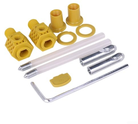 Oniissy Toilet Wall Mounting Screws Kit Nylon Iron Bolts Bathroom Fixing Hardware Yellow Installation Parts for Wall Hung Toilet Seats Standard Models