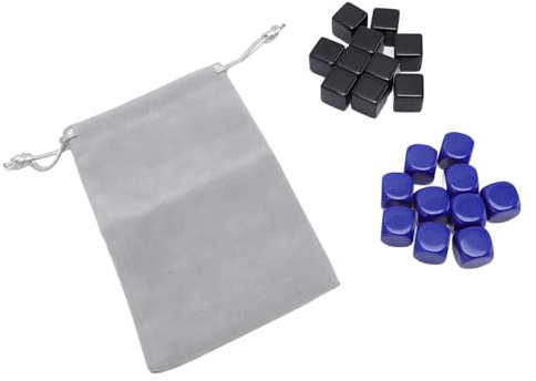Mingzhe Blankwürfel Set Leichtes Impact Proof Pack von 20 für Brettspiele Mathematische Aktivitäten