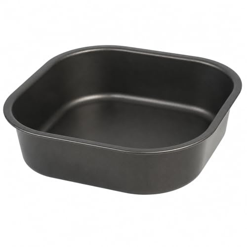 Terryshop74® Teglia Quadrata per Friggitrice ad Aria 18x18x5,4 cm – Antiaderente in Alluminio – Stampo da Forno per Dolci, Torte Salate, Lasagne e Secondi Piatti – Resistente fino a 230°C
