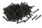 sourcing map Hardware Clavos 1 Pulgada Longitud Carbono Acero Punta Extremo Pared Cemento Clavos Negro 200Uds