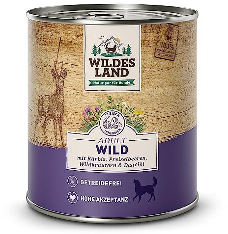 Wildes Land Hundefutter Nassfutter Wild 800g (1 x 800g)