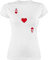Shirt Damen - Karneval & Fasching - Spielkarte Herz Ass Kartenspiel I Ace of Hearts I Poker Playing Cards - S - Weiß - Tshirt mit Spielkarten Faschings-t-Shirt Faschings a t-Shirts Karten t-Shirt