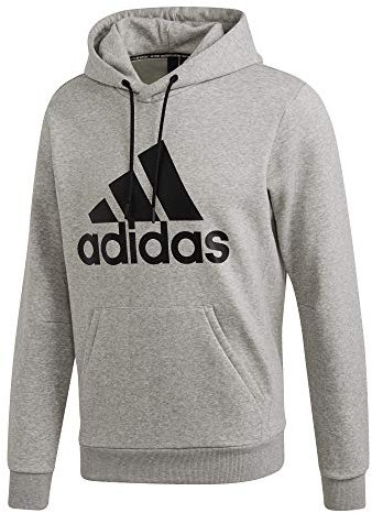 adidas Herren Sweatshirt MH BOS PO FL, medium Grey Heather/Black, XL, DT9946