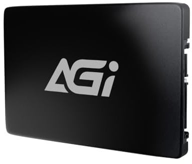 AGI AI178 512GB 2.5 Hard Disk Interno SATA III 6GB/s SSD, 3D TLC NAND, SLC Cache, Velocità di lettura fino a 550MB/s, Compatibile con Laptop e Desktop Computer (PC), 7mm (0.28) - Nero