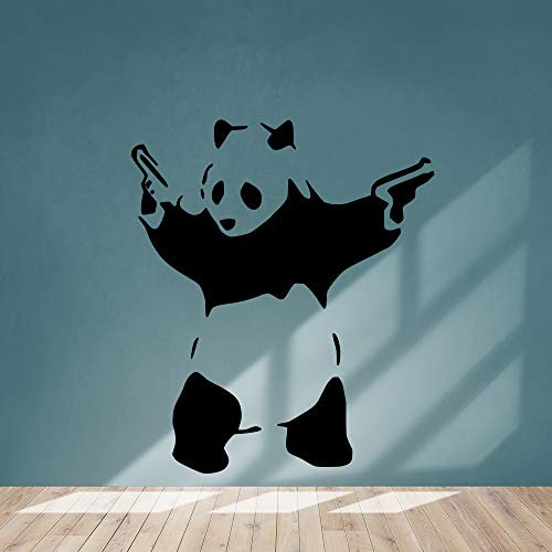 Banksy Wandaufkleber mit Graffiti-Motiv für Schlafzimmer, Zuhause, Badezimmer, Küche, Vinyl (Panda)
