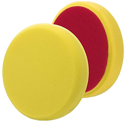 Detailmate Polierschwamm Menzerna Medium Cut Pad Standart - gelb 150 mm - P150M - Polieren + 1 Schutzhandschuh