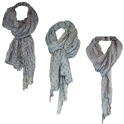 Sunsa 3er Set Damen/Herren Schal, weich Winter Herrenschal/Halstuch aus Modal, Große Unisex Winterschal. Tücher & Schals als Geschenkideen für Männer oder Frauen