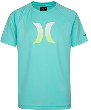 Hurley Boys' Rash Guard Shirt, Green/Icon, L