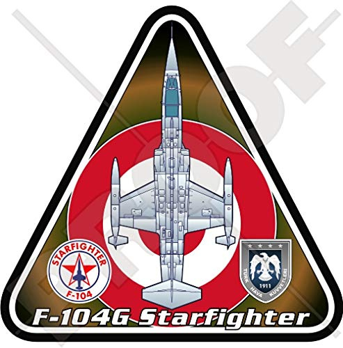 F-104 Starfighter TÜRKEI Lockheed-Canadair F-104G Türkisch Air Force THK, 95mm Vinyl Sticker, Decal Aufkleber