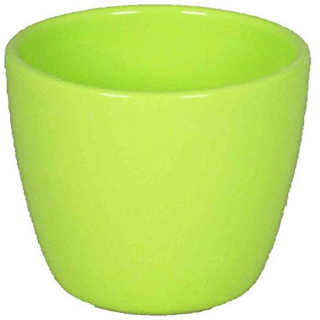 innaGLAS INNA-Glas Petit Pot de Fleurs, céramique, Vert Pomme, 6cm, Ø7,5cm - Pot Fleurs/Pot céramique