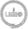 HH BLING EMPIRE Iced Out Rapper Chain,Silver Gold Diamond Pendant Rope Tennis Chains for Men,Hip Hop Acronym Words Chains 22 Inches, Crystal, crystal diamond