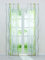 Delien Voile Schiebegardinen Streifen Vorhang Flächenvorhänge Transparenter Gardine mit Klettband Wohnzimmer Fensterschals inkl. Beschwerungsstange (2er-Pack, je H/B: 225/57 cm),Grün
