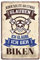 Blechschild Ich geh biken - Metallschild mit witzigen Spruch für Motorradfahrer Biker - Retro Deko Schild Garage Werkstatt - Geschenk Moped Mofa Roller Bike Chopper Tourer Cruiser Cafe Racer - 20x30cm