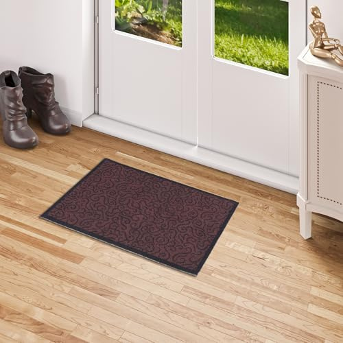 Pergamon Fußmatte Sauberlauf Schmutzfangmatte Waschbar Superclean Braun in 5 Größen