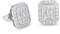 KRKC&CO S925 Silber Ohrringe Iced Out, allergiefreie Weißgold beschichtet Ohrsteckers, mit Zirkonia Steine, 10mm, Geschenk für Herren Damen, Hip Hop Ohrring Groß, mit Schmuckkästchen Silbrig