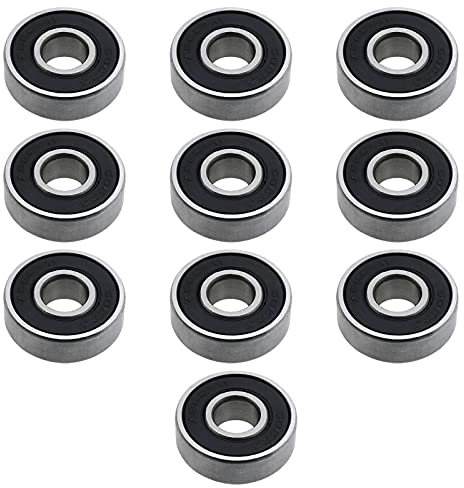 eMagTech Stück 608RS ABEC-11 Skateboard-Kugellager Rillenkugellager doppelt versiegelt geschirmt 8 x 22 x 7 mm Chromstahl schwarz für Rollschuhe Scooter Räder 3D-Drucker