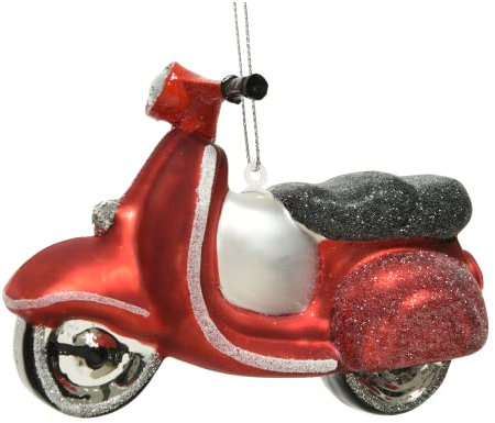 DECORAZIONE VESPA APPENDIBILE 4,5X11,5X7CM ROSSA ADDOBBI NATALE
