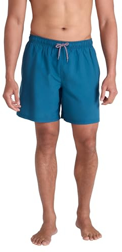 Mountain Warehouse Aruba Mens Swim Shorts - Fast Dry Swimming Trunks, Lightweight Board Shorts, Adjustable Draw Cord Beach Short Pants - Spring Summer, Holidays Petrol L