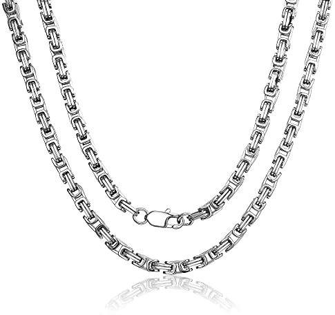KALVICA 5MM Königskette Herren Silber Gold Edelstahl Biker Kette Pop Rock Kette Halskette für Männer Teen Länge 50 55 60 65CM