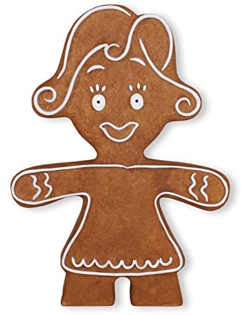 colourliving Lebkuchenfiguren Dekoration Pfefferkuchenfiguren Gartenfiguren Lebkuchenmann Lebkuchenfrau Lebkuchenfamilie (Frau groß stehend)