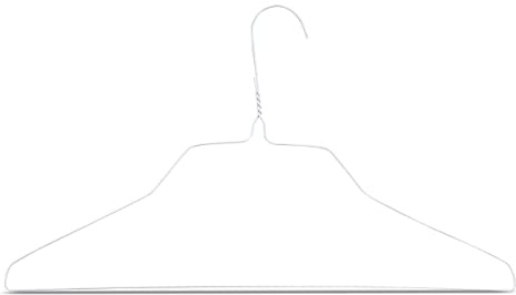 RSR Hangers Kleiderbügel 50 Stück Set Metall Drahtkleiderbügel Draht 2,0 mm Weiß Hemdenbügel Blusenbügel Metallkleiderbügel Drahtbügel