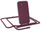 EAZY CASE - Handykette Silikon Premium kompatibel mit iPhone 12 Mini Handyhülle mit Umhängeband, Handykordel mit Schutzhülle, Silikonhülle, Hülle mit Band, Kette für Smartphone, Beere