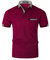 KUNJLELP Men's Regular-Fit Cotton Short Sleeve Polo Shirt Casual Golf Polos,Red,L