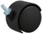 SameeHome Rueda doble giratoria de 6 mm, 40 mm, color negro
