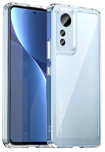XINYEXIN Cover per Xiaomi 12 Pro/Xiaomi 12S Pro Case Trasparente, Custodia Antiurto e Sottile in Silicone TPU Resistente all'ingiallimento Antigraffio - Trasparente