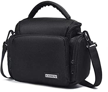 Kameratasche schwarz wasserdichte Umhängetasche Umhängetasche für Olympus Pen E-PL10, E-PL9, E-PL8 Kamera mit Olympus M.Zuiko Digital ED 14-42mm f/3.5-5.6 EZ Objektiv, Schwarz