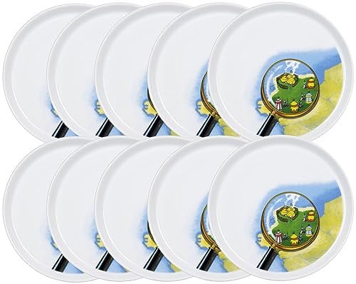 Könitz Teller Coup Ø 20 cm ASTERIX - DORF - 10er SET, Porzellan, Comic, whimsical, Kuchenteller, Dinnerplate