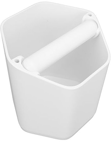 Coffee Knock Box Knocking Dregs Waste Grounds Large Capacity Brewing for Machine Replacement Parts (White)
