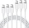Quntis Lot de 3 Câble USB C vers USB C 1M, Charge Rapide 60W Câble Type C, Chargeur Fil Cordon Compatible avec Samsung Galaxy S23 S22 S21 S20 iPad Pro MacBook iPhone 16 15 Pro Huawei Google Pixel