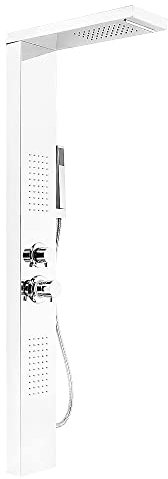 Columna Ducha Columna de Hidromasaje con Grifo Acero Inoxidable Panel Duchas Set Ducha Sistema Duchas de Baño,15 * 47 * 130 cm