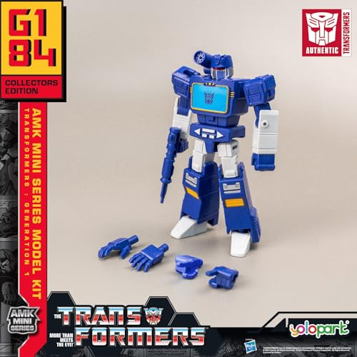 Soundwave Transformer Spielzeug, 11cm Transformers G1 Decepticon Action-Figuren, Transformers Modell-Bausatz mit Waffen, Spielzeug für Jungen Mädchen 8 Jahre alt und Oben