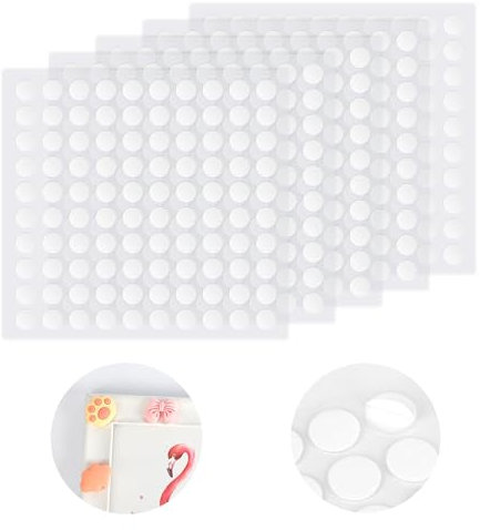Psxuie 500 Stück Doppelseitig Klebepunkte,Transparent Doppelseitiges Klebeband Klebepads,Klebepunkte Ablösbar 10mm,Transparente Aufkleber Für Round Ballons, Fotos In Album,Glas,Festival-Dekoration