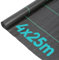Harbour Housewares 1x Schwarz 4m x 25m 110gsm Unkrautbekämpfungsmembran - Schwerlast Plastik Garten Stoff Gras Bodendecker Liner Barriere Blatt Rollen