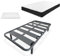 Homey Sleep Pro Lit Complet avec Matelas réversible + sommier à Lattes renforcées avec 4 Pieds cylindriques métalliques filetés, 90 x 190 cm
