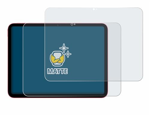 BROTECT Entspiegelungs-Schutzfolie für Apple iPad 10.9 2022 (10. Gen.) (2 Stück) Matte Displayschutz-Folie, Anti-Reflex, Anti-Fingerprint