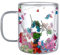 Bicchieri per acqua in, 250 ml, con fiori secchi, trasparenti, con manici, per bevande, vino, succhi di frutta, latte, caffè, acqua
