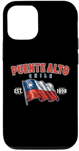 Hülle für iPhone 15 Pro Puente Alto winkende chilenische Flagge Est. 1898