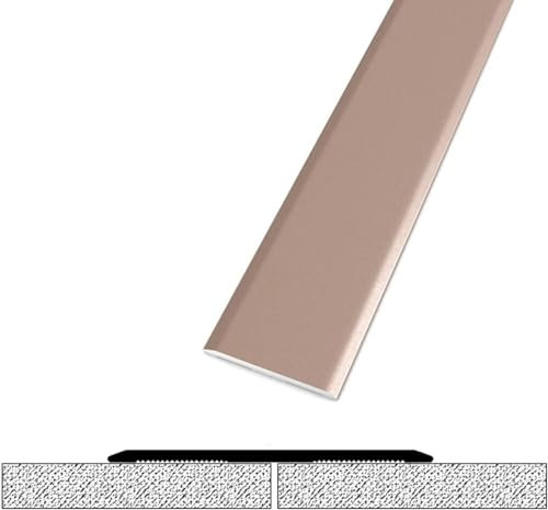 SSDDLZEQ Übergangsleiste, Flache Schwellenübergangsleiste, Aluminium-Spaltabdeckungs-Fugenleiste, Spaltfugendekoration(Rose Gold)