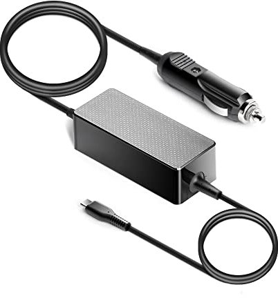 HKY 100W 90W DC 12V-24V KFZ USB C Netzteil, Type C Auto Ladegerät Adapter für Microsoft Surface Pro 9, Microsoft Surface Pro 11, Microsoft Surface book 4, Microsoft Surface Dock Type C kabel 2,6 Meter