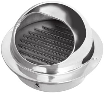 HOFUNTRE Hotte De Ventilation Murale Bouches D'AéRation Murales avec Moustiquaire Hotte De Ventilation Conception SphéRique avec Stores MéTalliques IntéGréS(14cm*9.8cm/5.5in*3.8in)